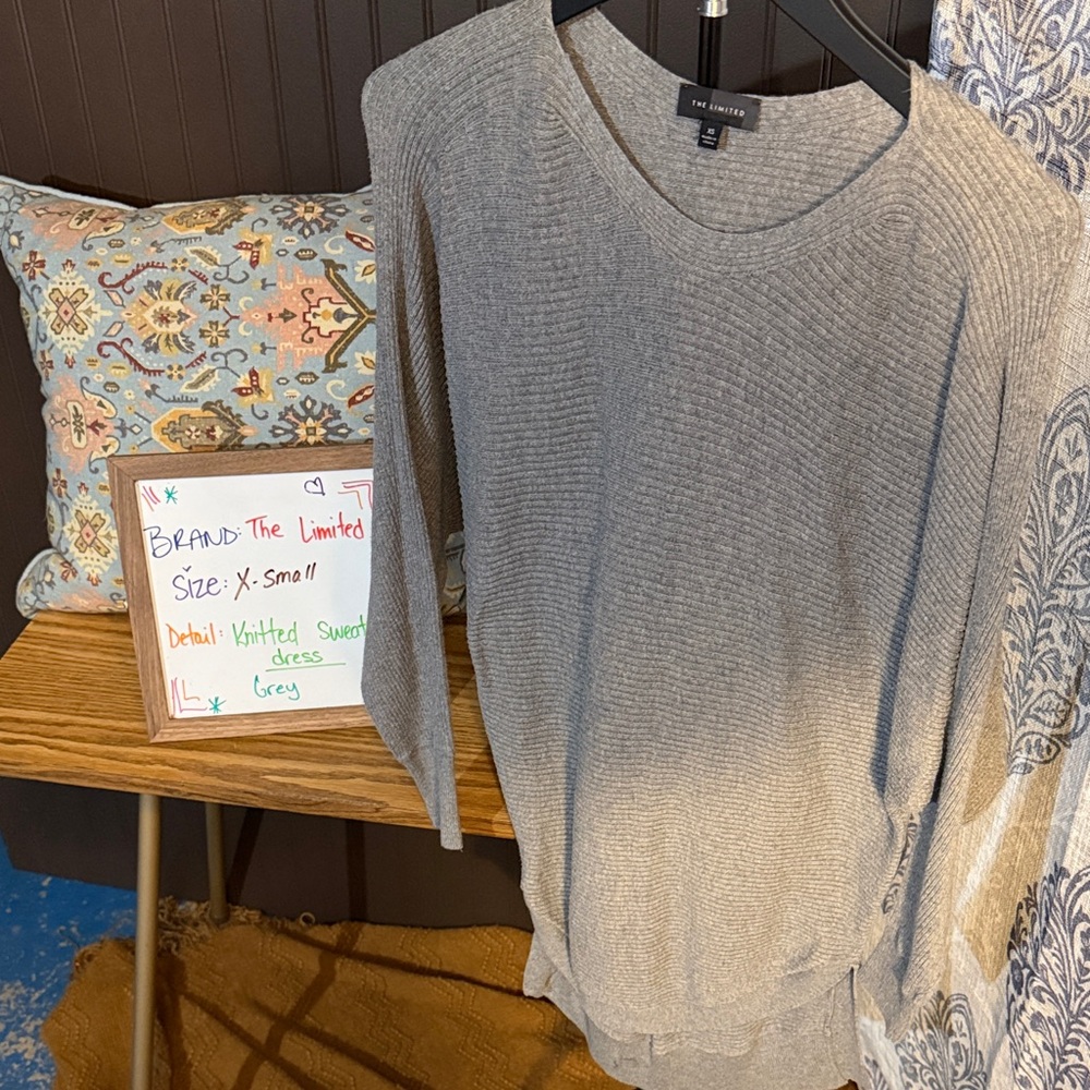 The Limited Heather Gray Sweater Dress